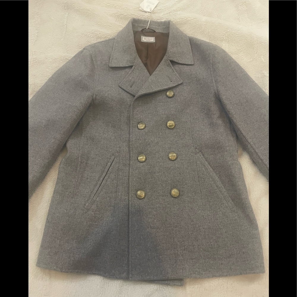 BRUNELLO CUCINELLI GREY COAT SIZE 50/L - Picture 6 of 13